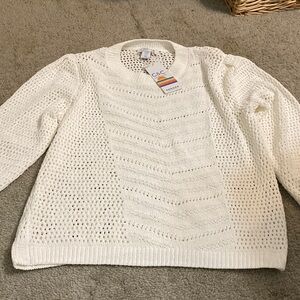 C.C Women's Cream Knit Sweater